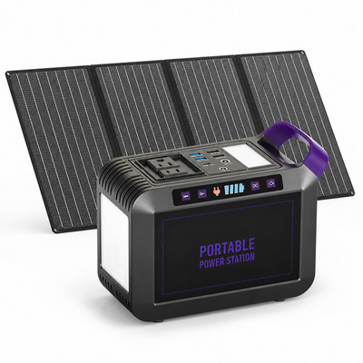172Wh Solar Generator with 40W Panel Kit Portable Power Station 270W Peak Camp