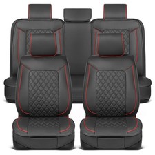 Prestige Faux Leather Seat Covers Full Set   Semi-Universal Fit for Cars,