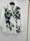 Chico's Womens Multicolor Long Sleeve Collared Night Bloom Button-Up Shirt Sz 18
