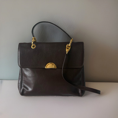 Authentic Bally Hand Bag Leather Brown From Japan 01055