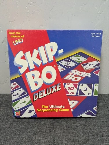 Skip-Bo Deluxe Card Game -- Mattel 2001 Vintage -- Read