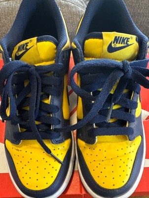 Nike Dunk Low GS Boys' Varsity Maize Midnight Navy Low Top Sneakers US 4.5Y