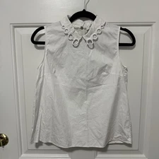 Carven White Sleeveless Top Size 36