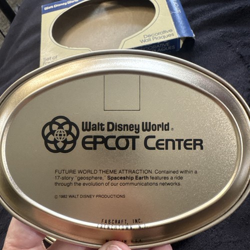 Walt Disney World Epcot Center Future World Decorative Metal Tray Wall Plaques - Picture 9 of 9