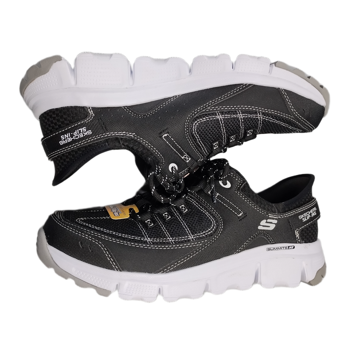 SKETCHERS SUMMITS SLIP RESISTANT WORK SHOE BLACK COMPOSITE TOE 10 STYLE 200098 Skechers Slip-ins Work Slip Resistant: Summits - Colsin main image 2