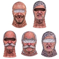 Old Man Ski Mask Funny Realistic Face Balaclava 3D Printed Full Face Winter With