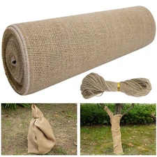 15.7in x 19.7ft Natural Burlap Tree Wrap Rolls- Burlap Fabric Tree Trunk Prot...