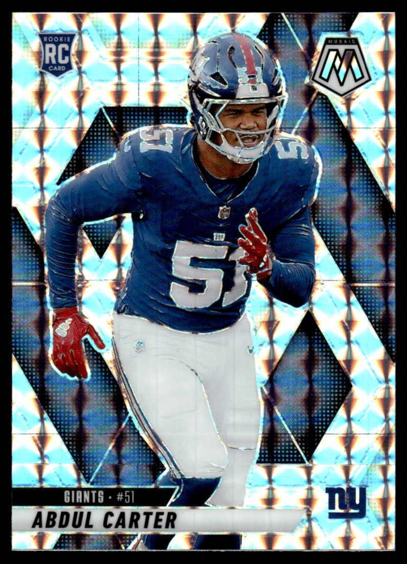 2025 Mosaic Prizms Silver Abdul Carter Rookie New York Giants #317