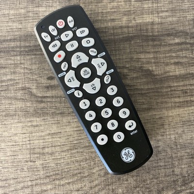 GE Universal Remote Control 4-Device Black for Smart TVs Blu-ray DVD