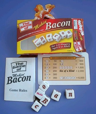The Game Of Making Bacon Dice Game Gag White Elephant Gift Stocking Stuffer U64