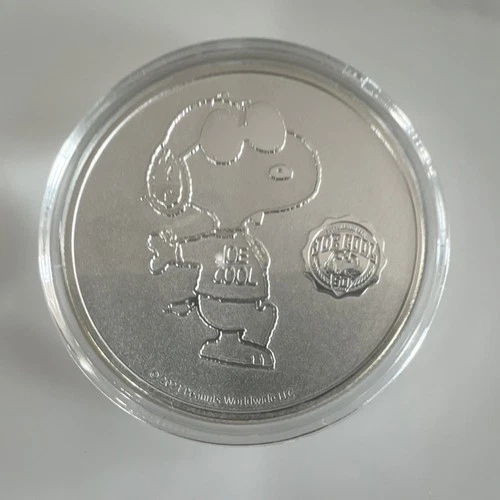Peanuts Snoopy Joe Cool 1 oz .999 Fine Silver Round Collectible .999 Silver