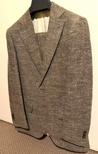 Suitsupply Brown Wool,silk,linen 2-Piece Slim Suit 36S 30W P5730
