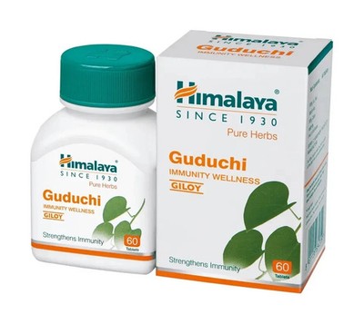 Himalaya Guduchi 60 Tabs   Natural Giloy Tablets for Immune & Liver Support