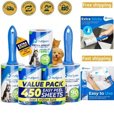 450 Sheets Extra Sticky Lint Rollers - Perfect for Pet Lovers Clean Homes