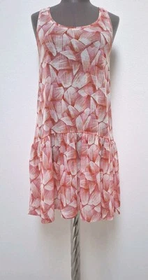 H&M Strand-Minikleid 🌸 FLORAL NEU O. ETIKETT Damen Gr.S POLYESTER Rottöne/Weiß  - Bild 1 von 4