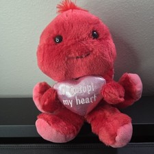 Aurora Octopus U Octopi My Heart Red Plush Witb Heart 8 In