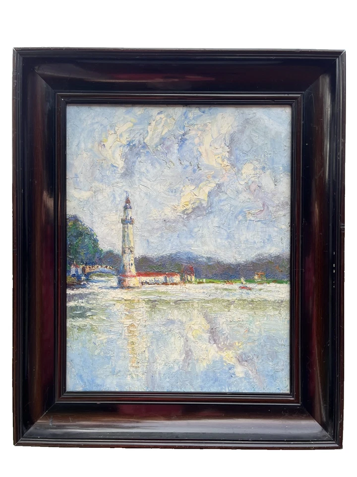 RUDOLF HÖCKNER (1864-1942) Ölgemälde Landschaftsgemälde Freilichtgemälde Lindau - Bild 1 von 4