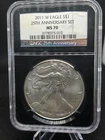 2011‑W American Silver Eagle – Black Label NGC MS70 • 25th Anniversary Set