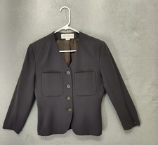 Jones New York Blazer Women 6 Wool Fitted Suit Jacket Pockets Office Classic