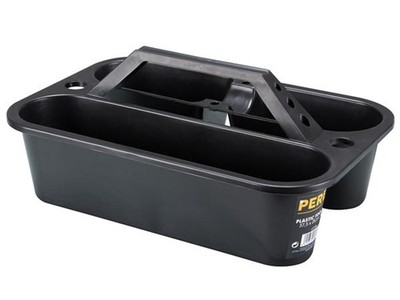 PEREL WerkzeugTragekasten 3 Fächer 37.5x25.5x16 cm + Haltern für Schraubendreher