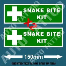 SNAKE BITE KIT DECAL STICKER SET MEDICINE BOX COMMERCIAL OH&S WARNING STICKER