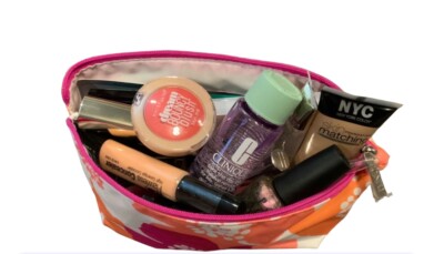 Loreal Maybelline Opi Clinique NYC Make Up Bag Full of Beauty Products Variety