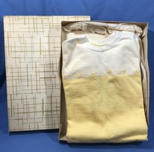Vintage BABY CLOTHES MACY'S BOX Yellow Bunny Jumper Onepiece NOS 1950's 60's
