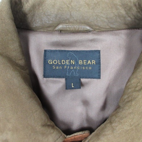 Vintage Golden Bear Jacket Mens Large Brown Chore Barn Coat Suede Made In USA - Picture 3 of 17