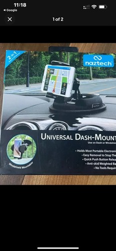 Naztech Universal Dash & Windshield Smartphone GPS Mount Christmas Special - 第 1/1 張圖片