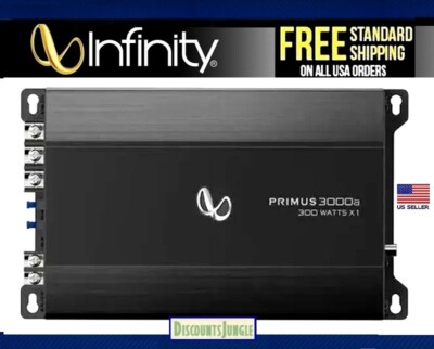 Infinity PRIMUS-3000A 1-Channel, 300w RMS X 1 Car Audio Subwoofer Amplifier
