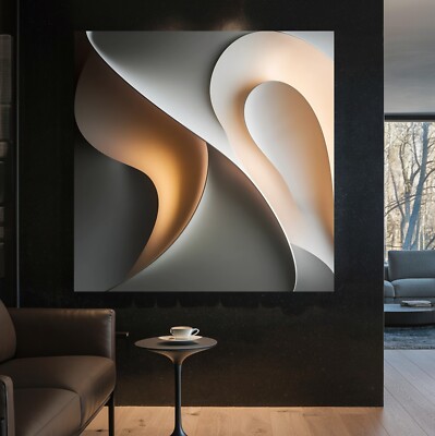XL LEINWAND BILD BIS 140x140x5 MODERNE KUNST 3D-OPTIK ABSTRAKT LOFT DESIGN