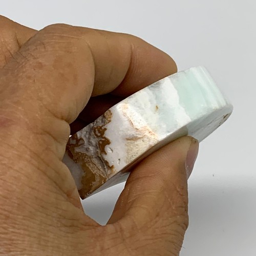 86.2g, 2.5"x1.5"x0.6", Caribbean Calcite Moon Crescent Gemstone, B33677 - Picture 7 of 13