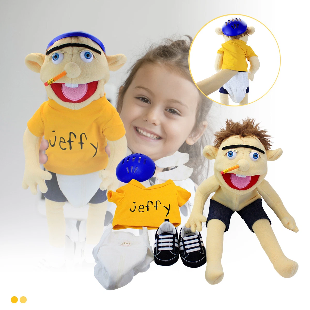 Jeffy Puppet Cheap Sml Jeffy Hand Puppet Plush Toy 23", 60 OFF