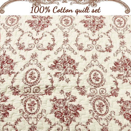 Cozy Line Bedding Sets King Claasic Cotton Washable Reversible Casual Floral - Afbeelding 3 van 5