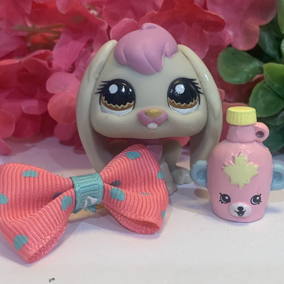 Littlest Pet Shop Lps Authentic 1190 Gray Pink Lop Bunny