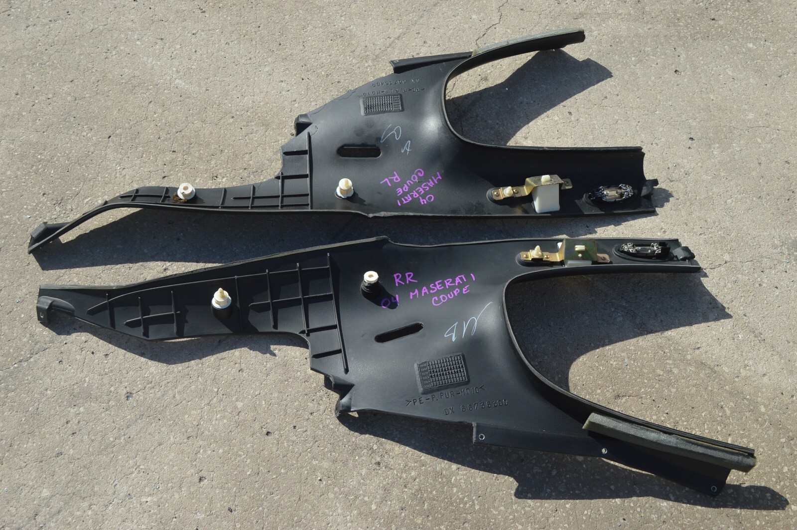 2004 M138 MASERATI GT COUPE REAR LEFT & RIGHT C PILLAR PILLARS TRIM COVER PANEL