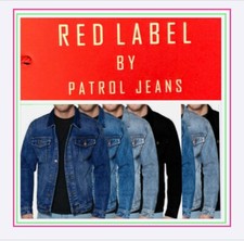 Red Label Men's Premium Casual Faded Denim Jean Button Up cotton slim Fit Jacket