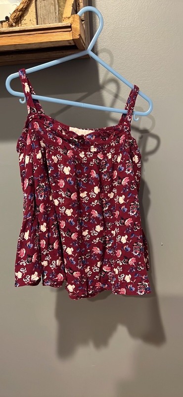 Girls Floral Cold Shoulder Top Size 7