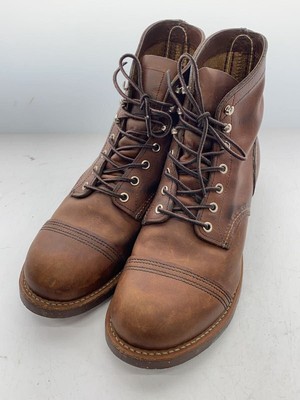 RED WING Lace Up Boots 8111 Iron Ranger US9 Brown Wings Used | eBay