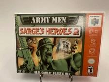 Army Men Sarge's Heroes 2 - Nintendo 64 N64 Custom Case *NO GAME*