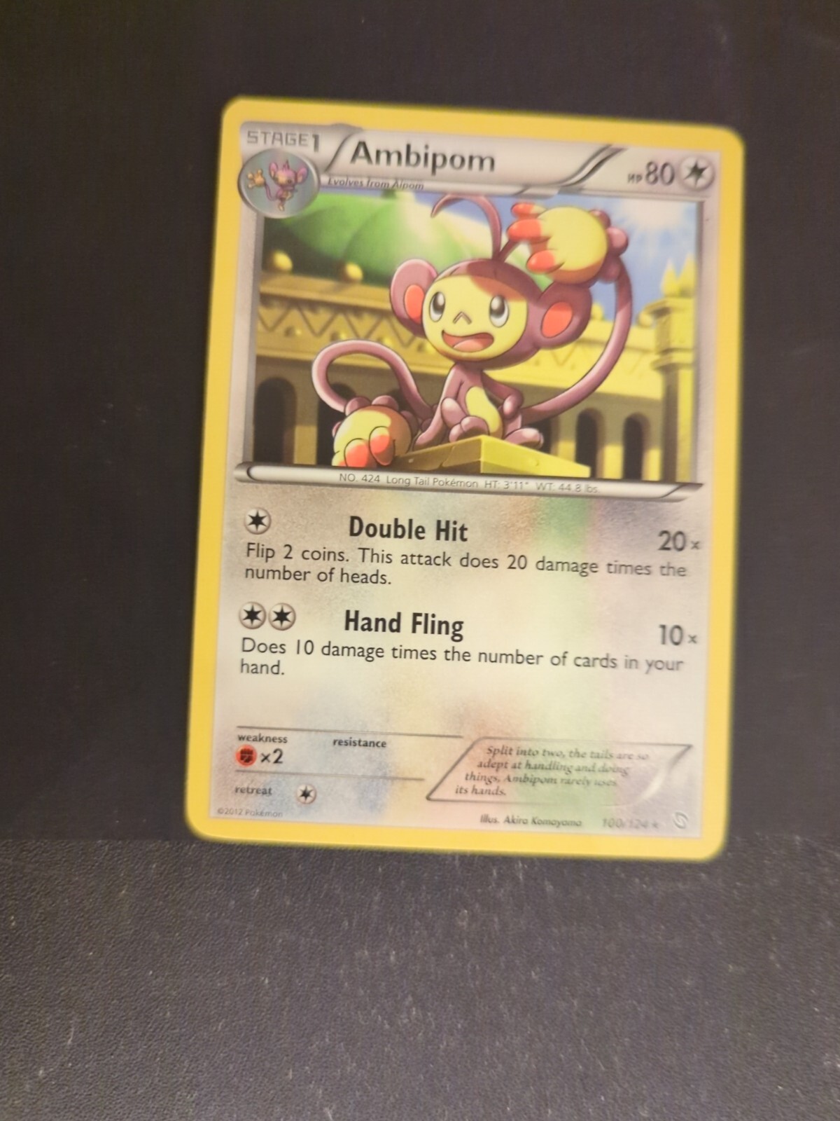 Pokemon TCG Ambipom 100/124 Rare BW Dragons Exalted LP/NM