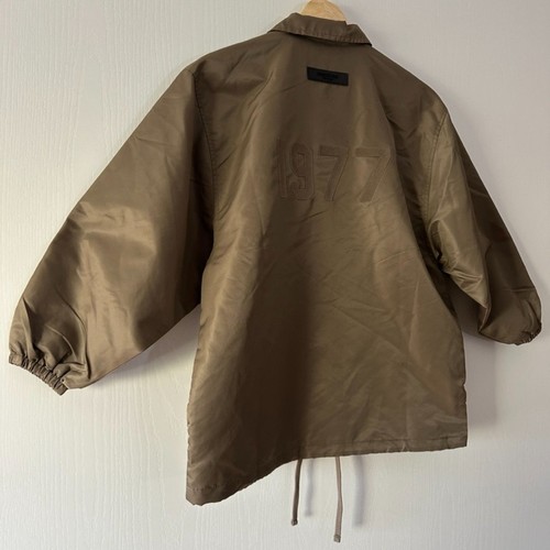Fear of God Essentials Kids Size 10 Coaches Snap Button Jacket Wood Brown NWOT - Picture 9 of 11