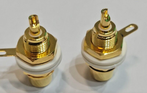 RCA PRESA ( F ) DA PANNELLO PROF. PLACCATI IN ORO, 1 COPPIA = 1R+1N ( = 2 PEZZI) - Imagen 4 de 7