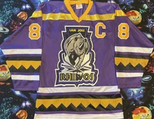 Rare Vintage K1 Sportswear RHI San Jose Rhinos Mark Woolf Hockey Jersey
