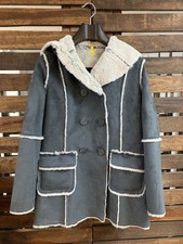 Lolë Faux Fur Patch Sherpa Jacket Parka - Women's Large Gray Extremely Soft Euc
