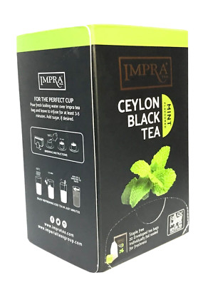 Ceylon Mint Flavored Tea Srilankan Pure Organic Quality BLACK TEA 20 tea bags