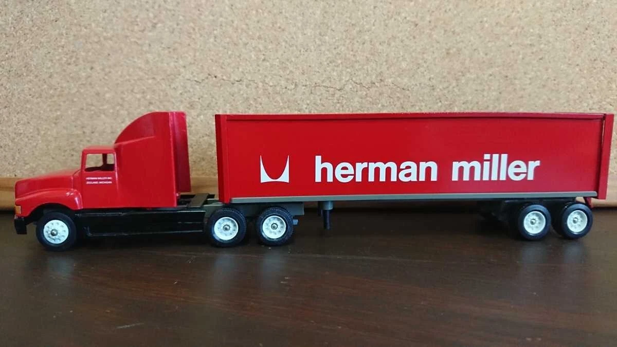 Herman Miller Eames WINROSS Initial Logo Trailer Truck Aluminum Diecast Mini Car