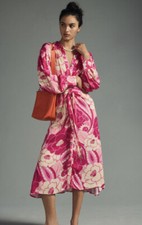 Anthropologie Farm Rio Tropical Groove Shirt Dress Size L