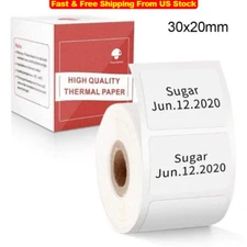 5 Rolls 30*20mm Sticker Label Adhesive Tag Paper for Phomemo M110 M220 Printer