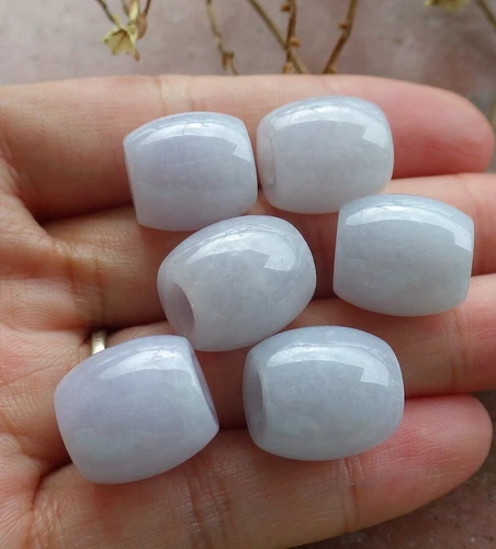 1 Pc Certified lavender Burma Natural A Jade jadeite Pendant Circle Bead - Picture 6 of 11
